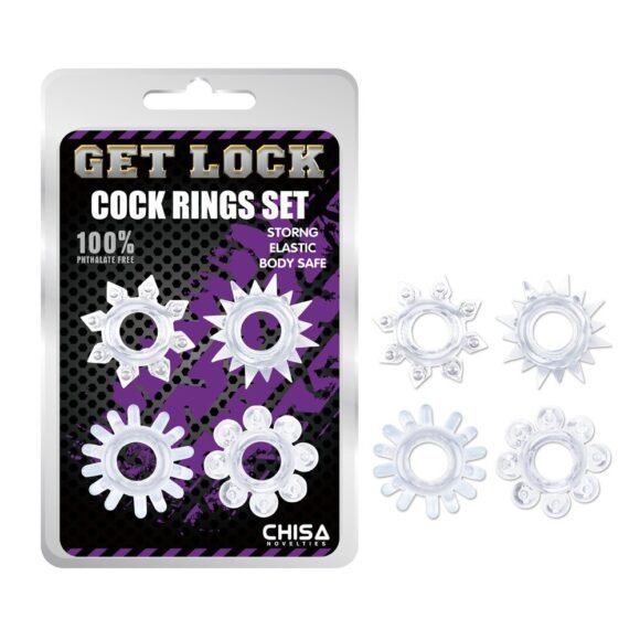 Kit 4 anillo para pene GetLock CHISA CN-330358234
