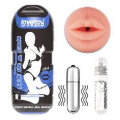 Masturbador masculino con bala Lotus boca SexInACan LOVETOY 3600508-02