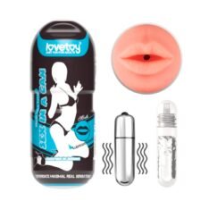 Masturbador masculino con bala Stamina boca SexInACan LOVETOY 3600509-02