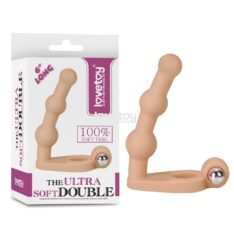 Anillo con dildo The Ultra Soft Double LOVETOY LV320104