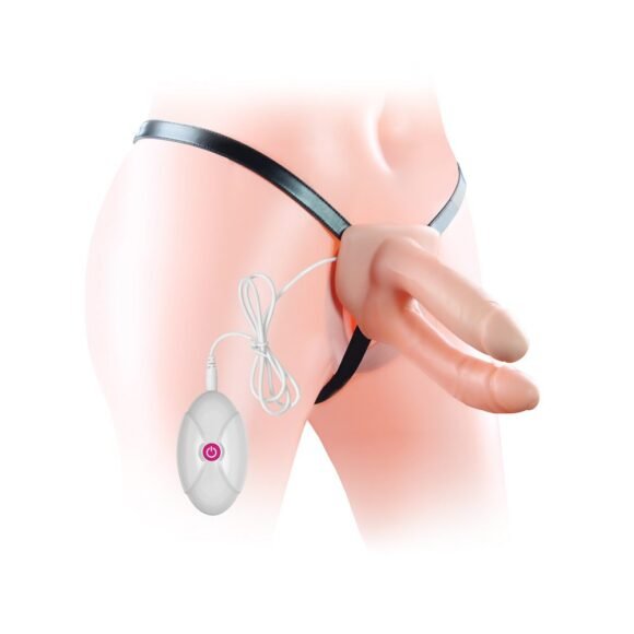 Arnés sexual funda doble y vibración Hollow LOVETOY LV3006 - Imagen 2