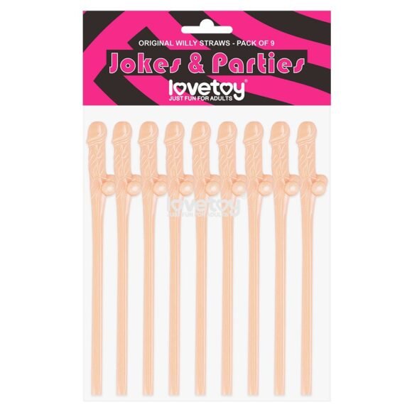 Pack 9 unidades bombillas forma pene LOVETOY LV765001A