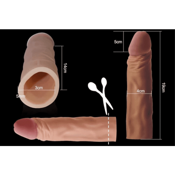 Funda para pene X-Tender +5cm LOVETOY LV1053B - Imagen 2