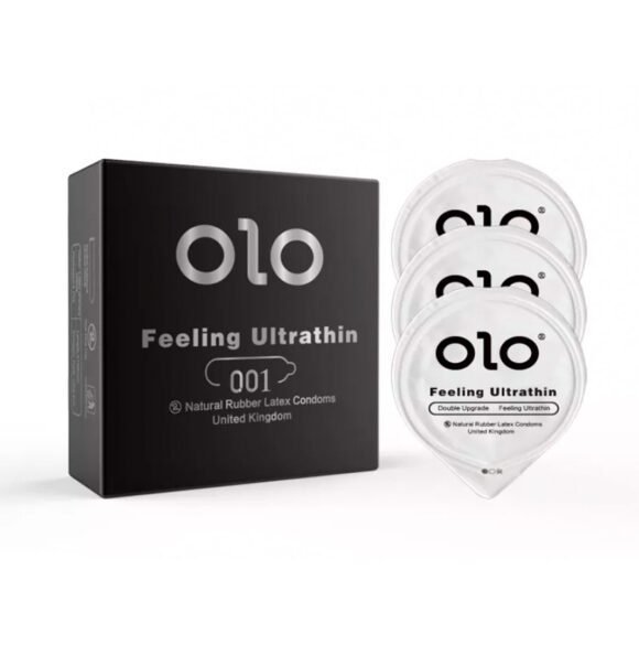 Preservativos de látex Ultrafinos Doble lubricación 3 Uds OLO