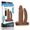 Funda para pene vibratoria doble Pleasure X Tender +5cm LOVETOY LV314101