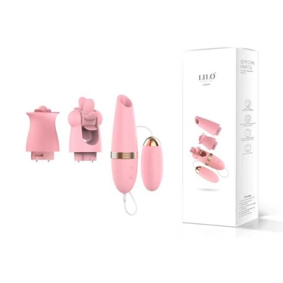 Vibrador Trio Pleasure con huevo y tres cabezales intercambiable LILO LL-A1912 - Imagen 2