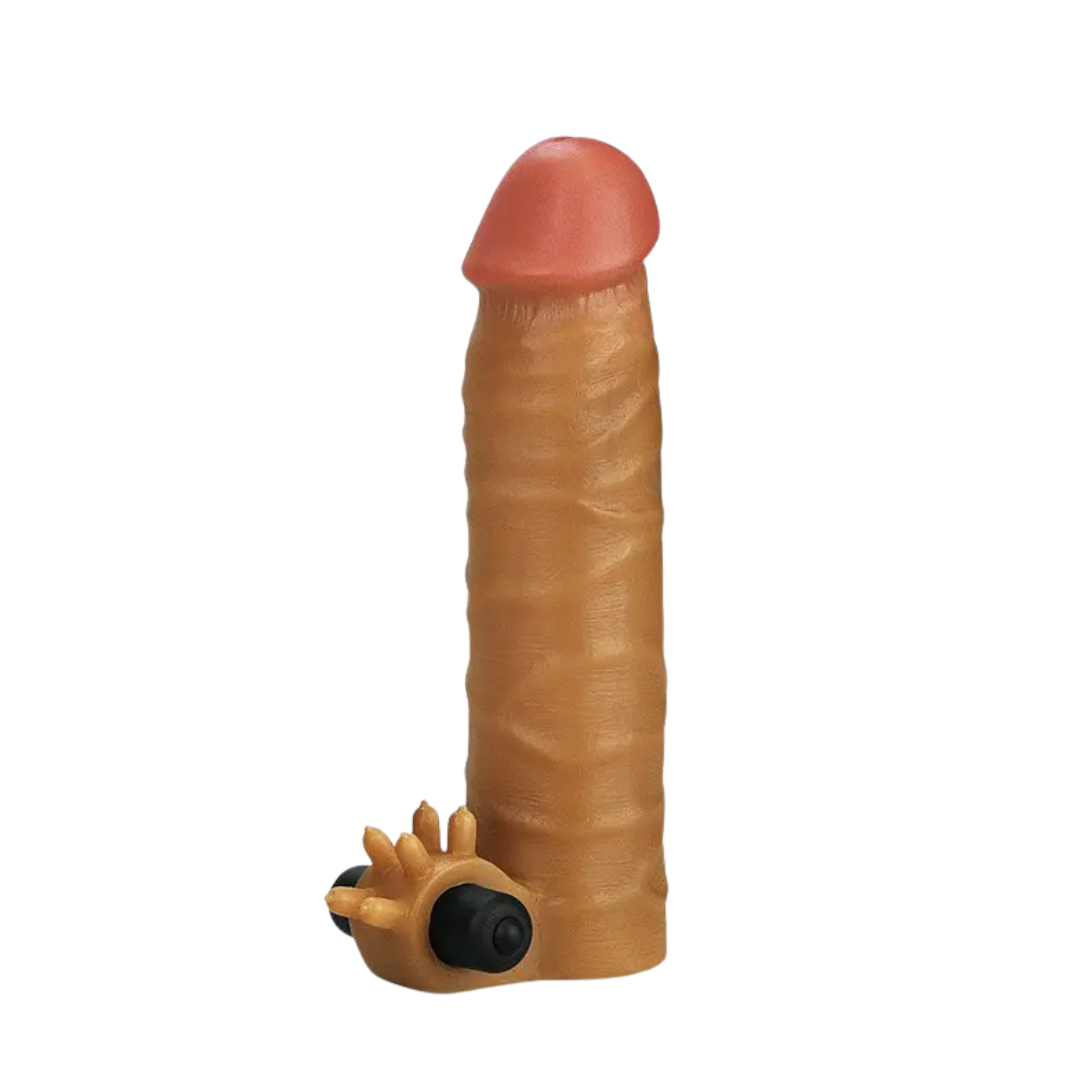 Funda para pene vibradora NatureExtender +3cm LOVETOY LV414100B