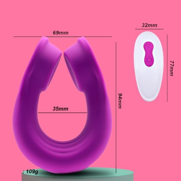 U Earcup anillo vibrador para pene X002S5274D - Imagen 2