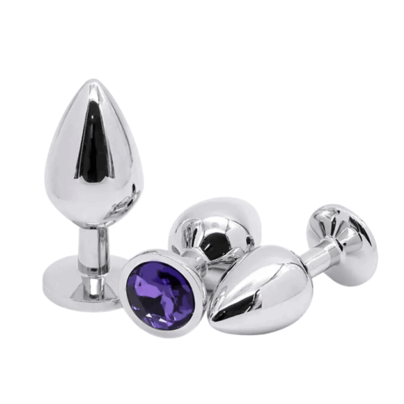 Plug metalico con joya Talla S 001S