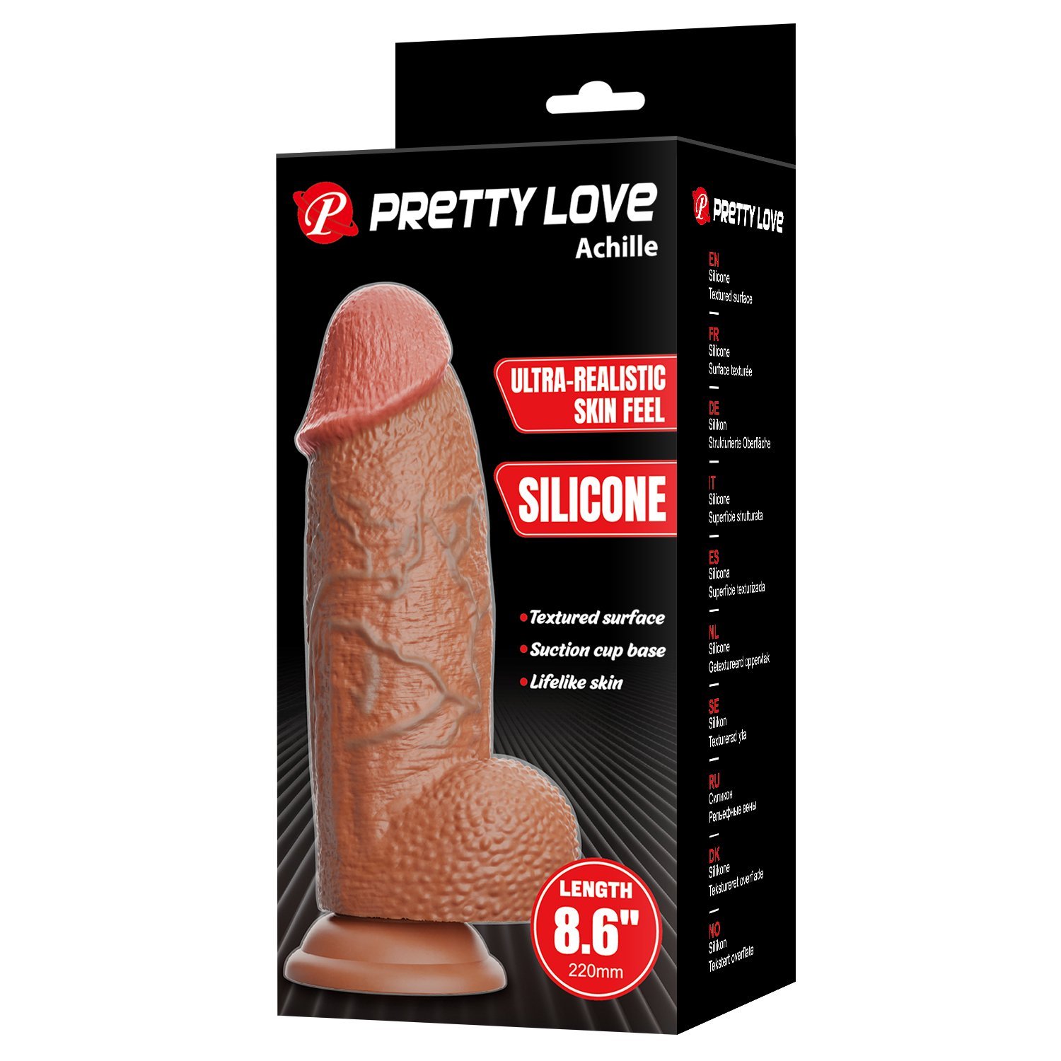 Dildo Realista Achille XL PRETTYLOVE BW-008130-1 - Imagen 5
