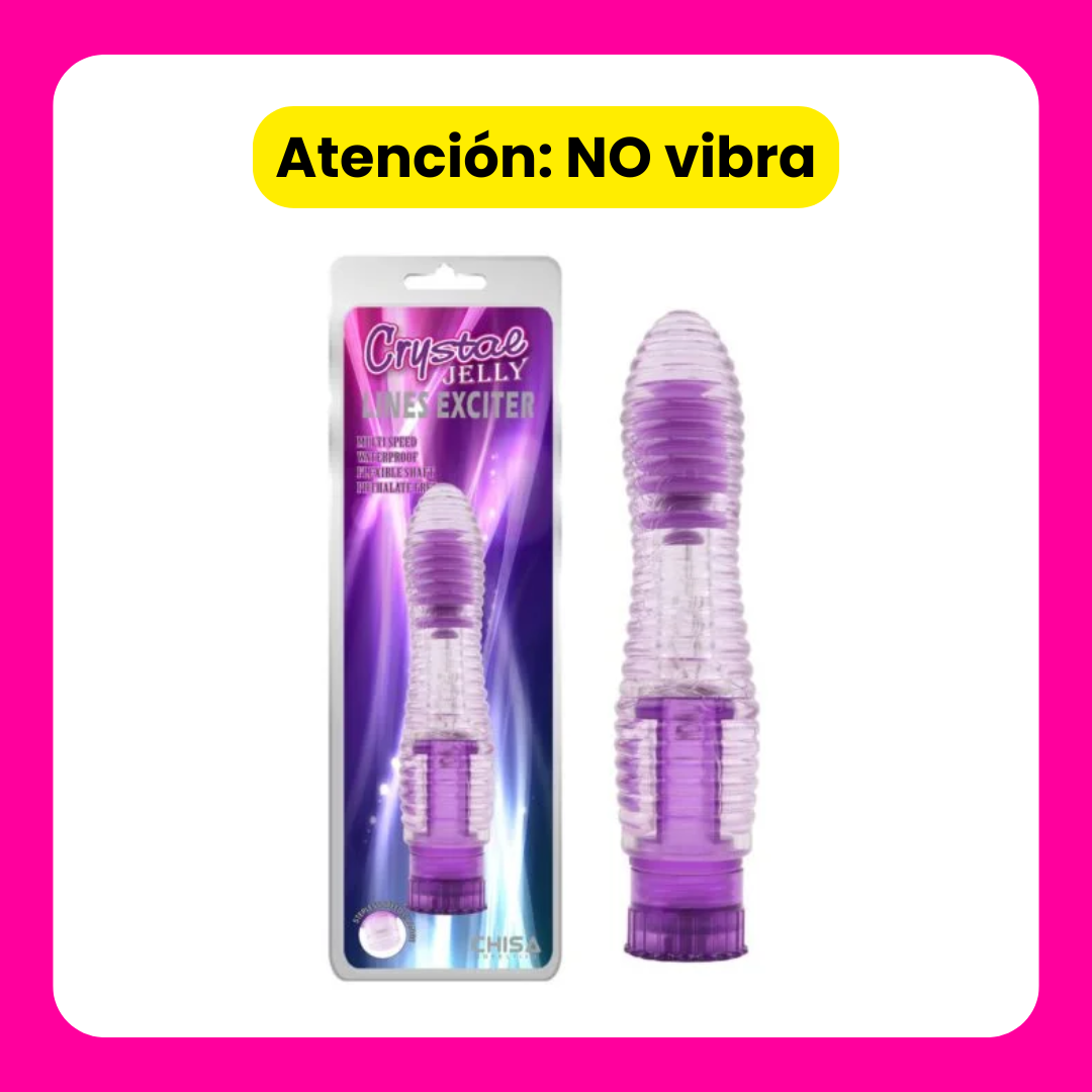- OUTLET - Dildo vibrador LinesExciter CrystalJelly