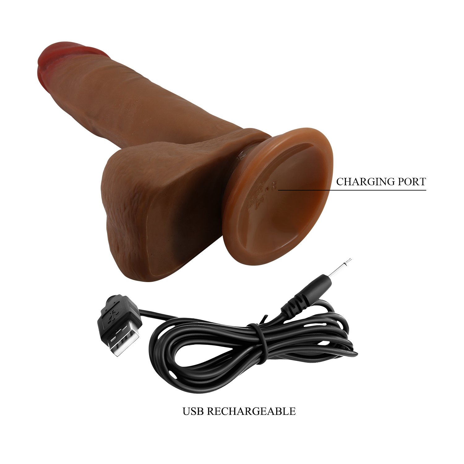 Dildo realista percutor vibrador BW-008017EA - Imagen 10
