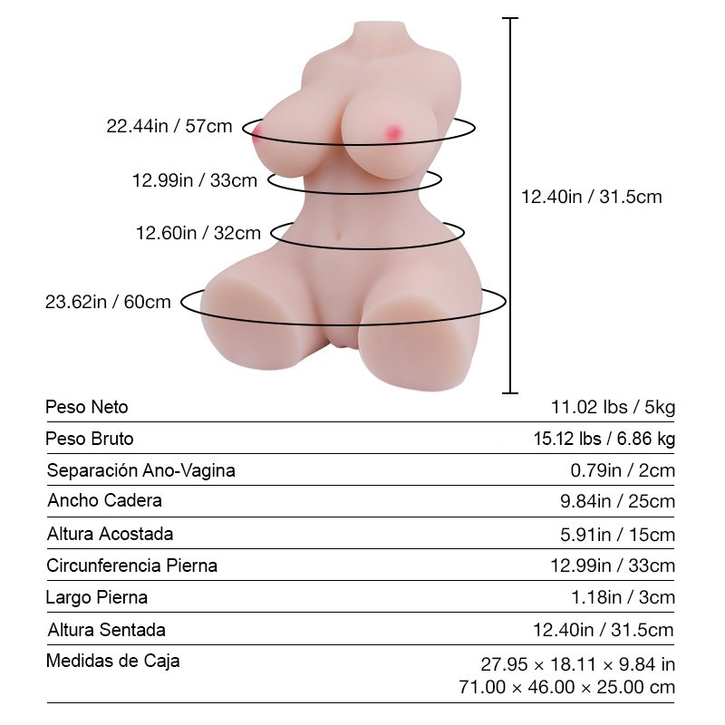 Torso Masturbador hiperrealista Helena 5kg – Tantaly - Imagen 4