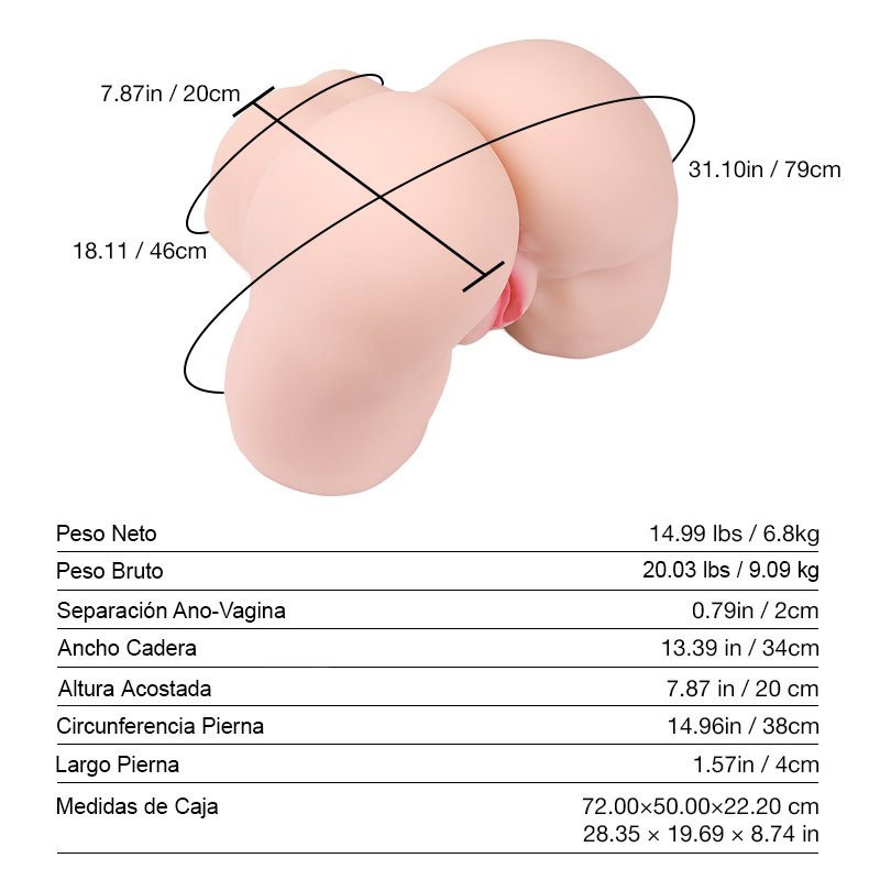 Masturbador hiperrealista Siren 6.8kg – Tantaly - Imagen 2