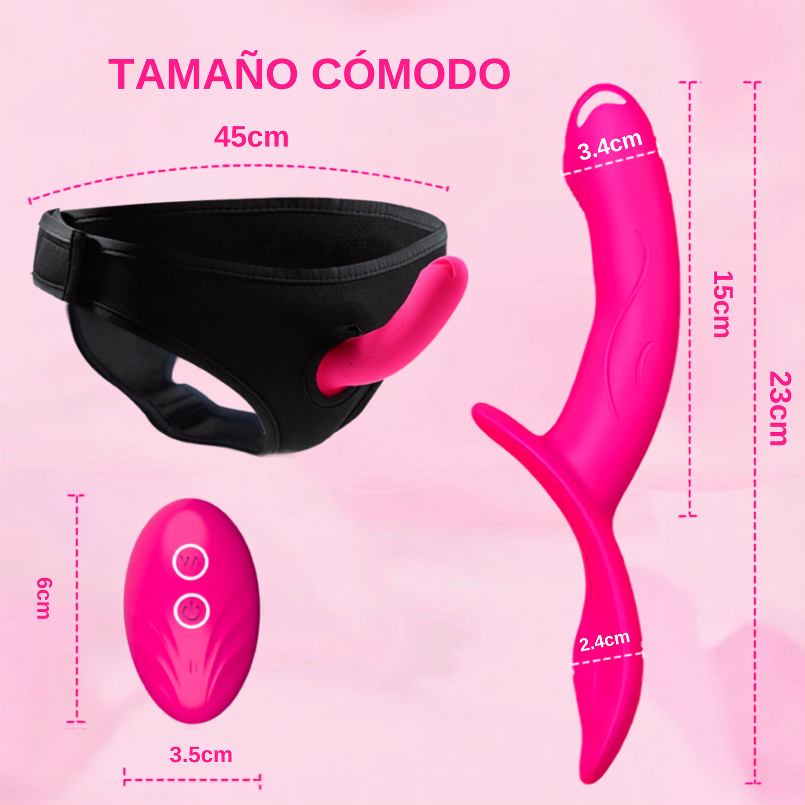 Vibrador Doble con Arnés Gina MY-1202 - Imagen 5