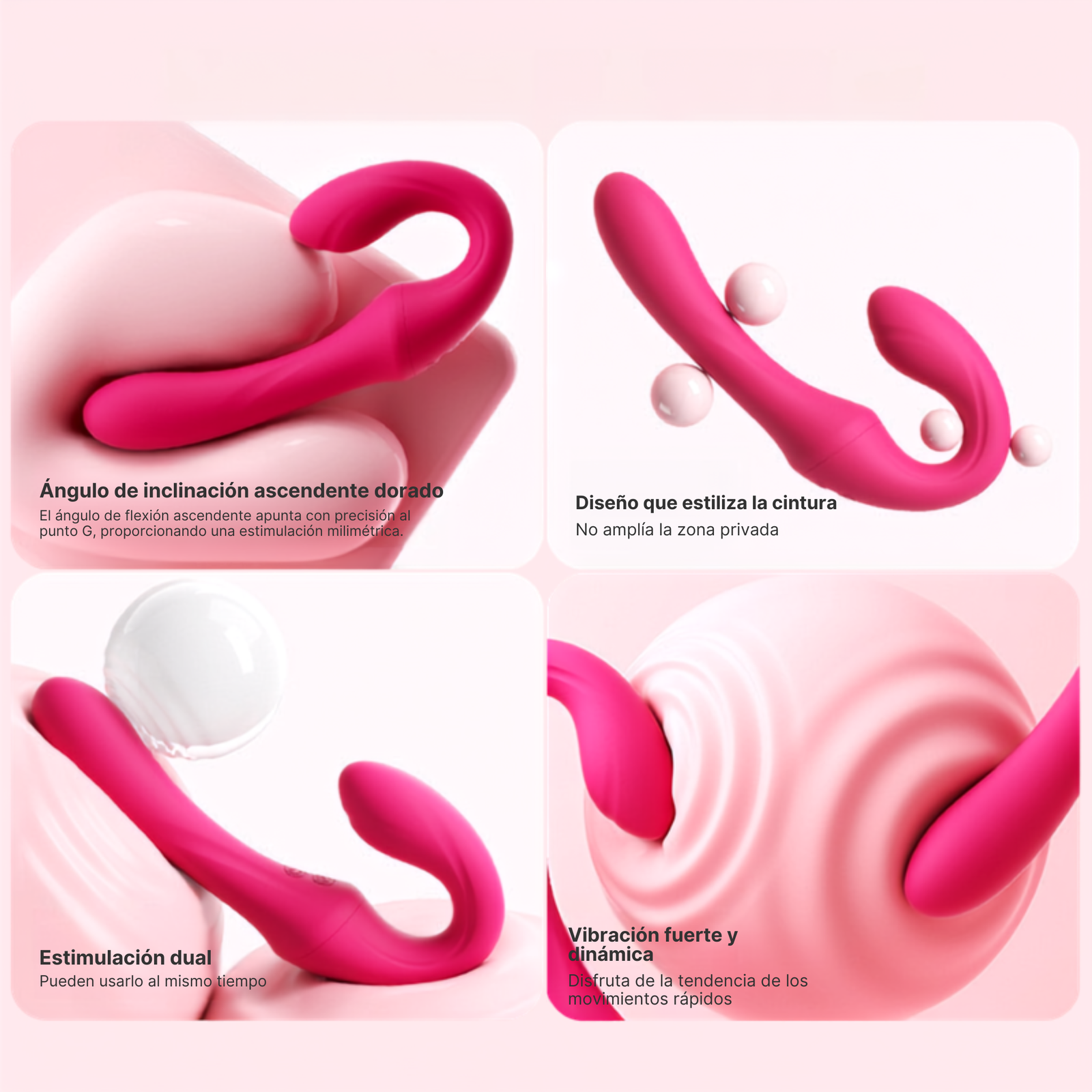 Vibrador Doble Con control Bianca MY-1206 - Imagen 2